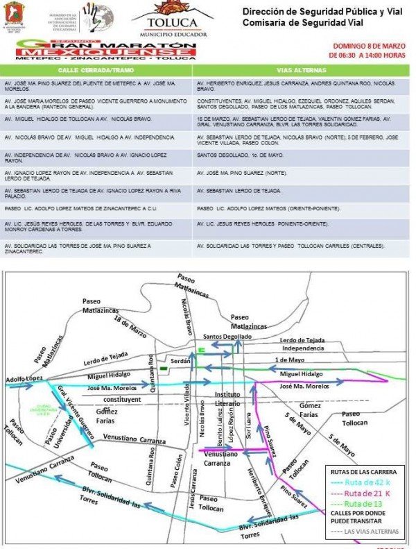 ALTERNATIVAS VIALES MARATON