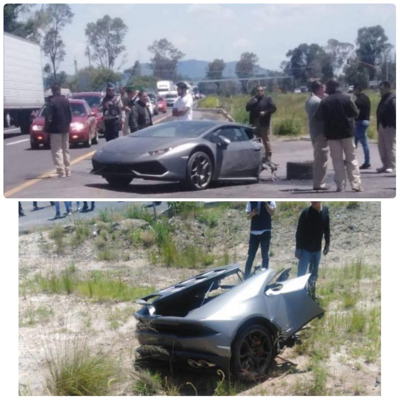 Choque parte en dos a Lamborghini en la Toluca-Atlacomulco - Diario  Evolución